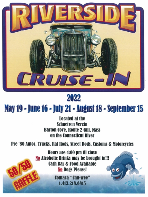 2022 Riverside Cruise-In schedule